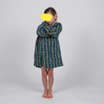 Hyperion Multicolor Yellow Blue Check Dress